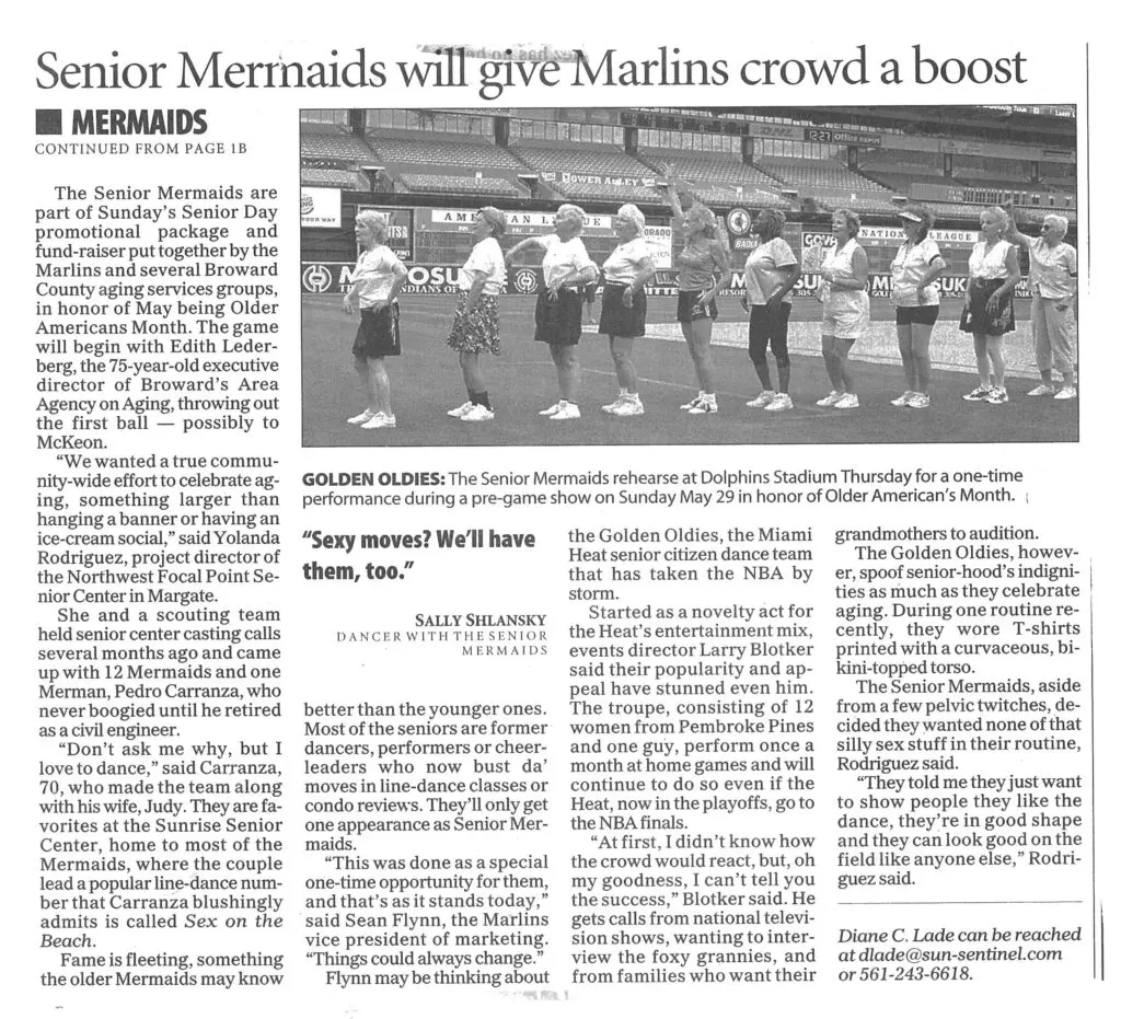 We were the cheerleaders for the Miami Marlins!